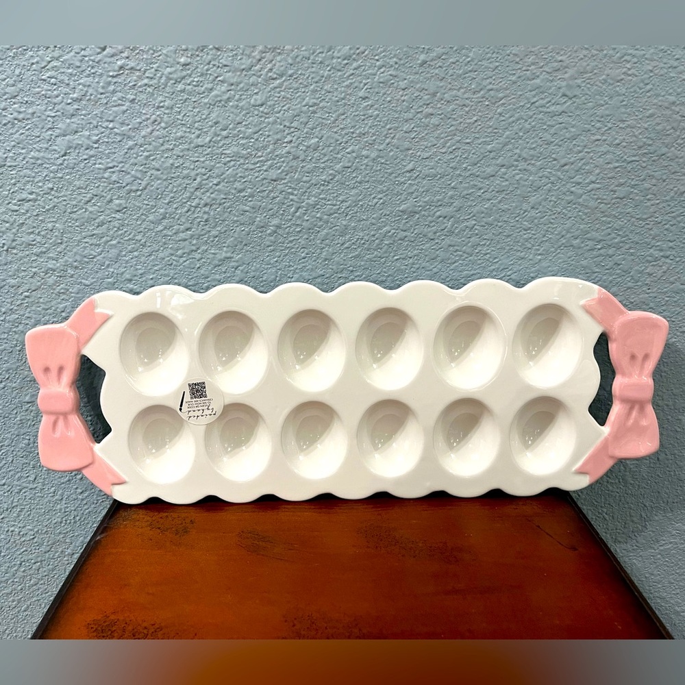 Pink Bow Egg Tray